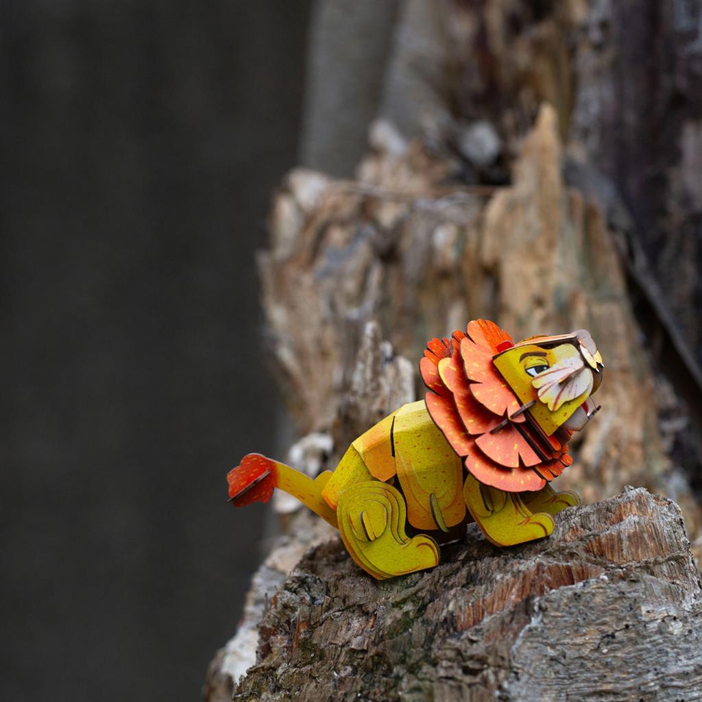 Rompecabezas de construcción 3D - León