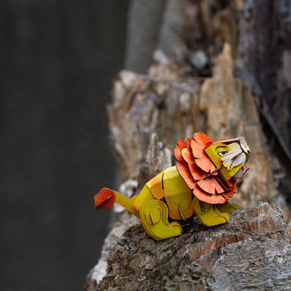 Rompecabezas de construcción 3D - León