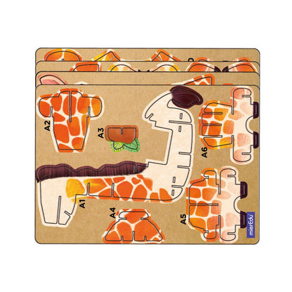 Puzzle 3D Construction - Girafe