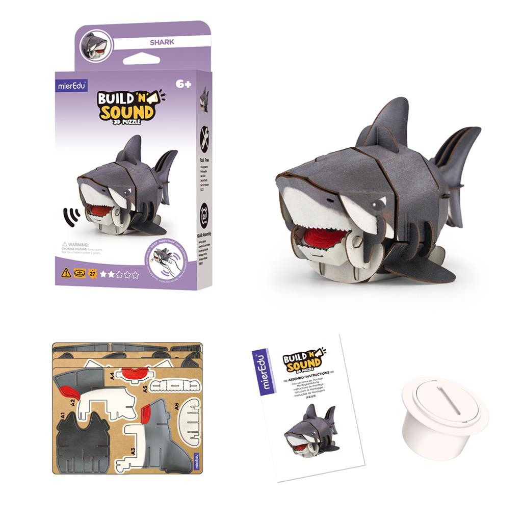 Rompecabezas de construcción 3D - Tiburón