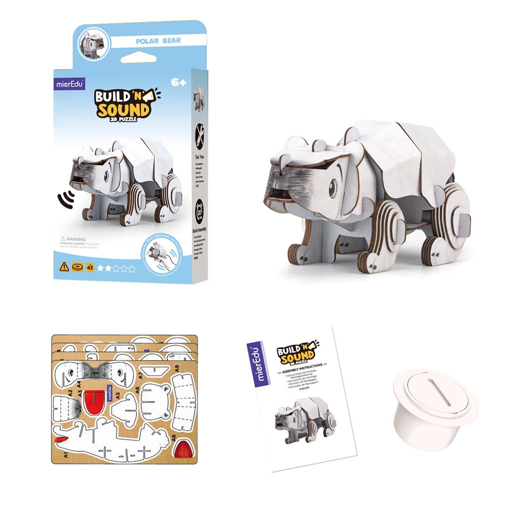 3D Construction Puzzle - Polar Bear