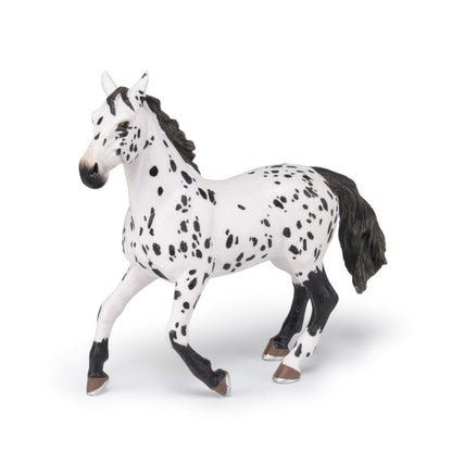 Figurine Cheval appaloosa noir