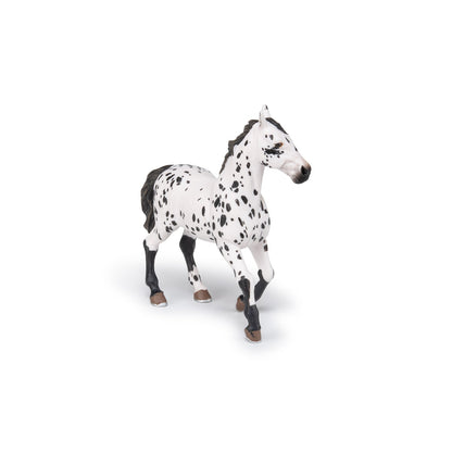 Figurine Cheval appaloosa noir