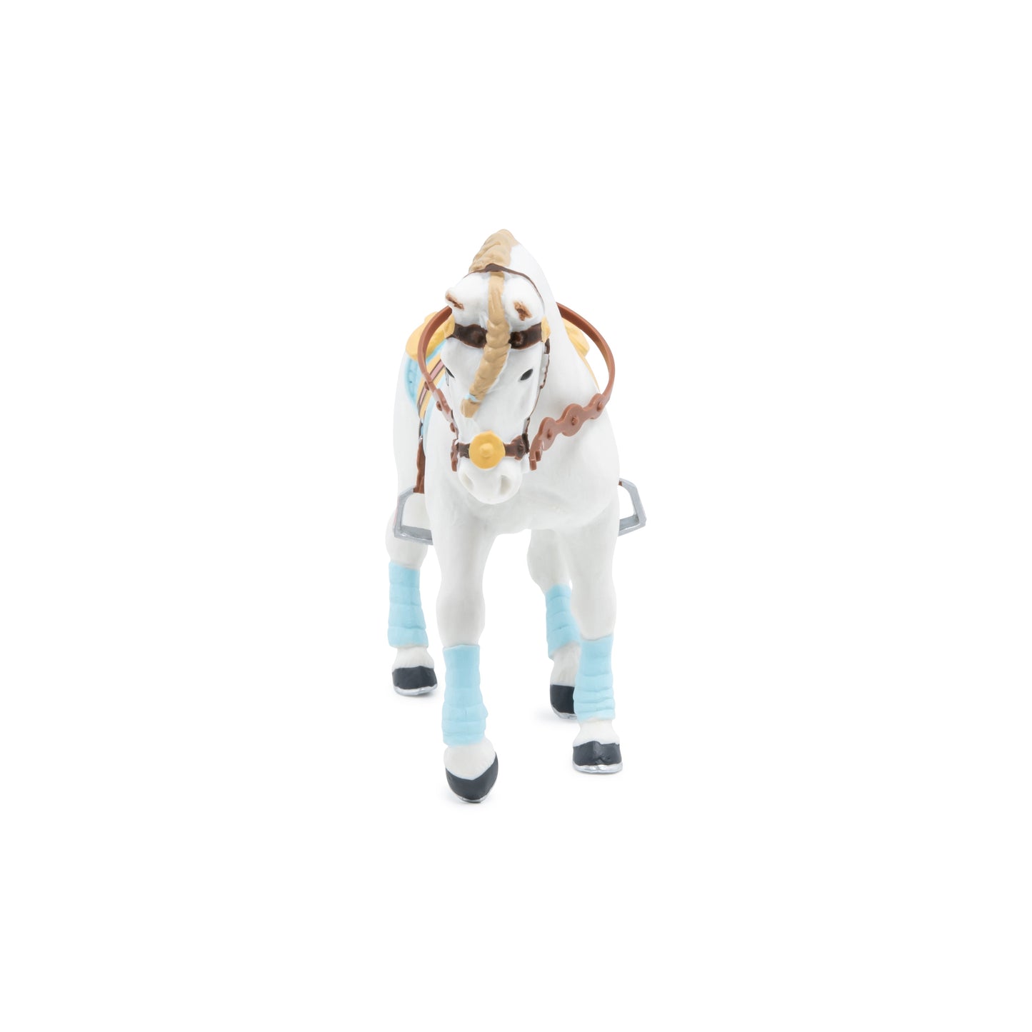 Figurine Cheval de la cavalière fashion bleue