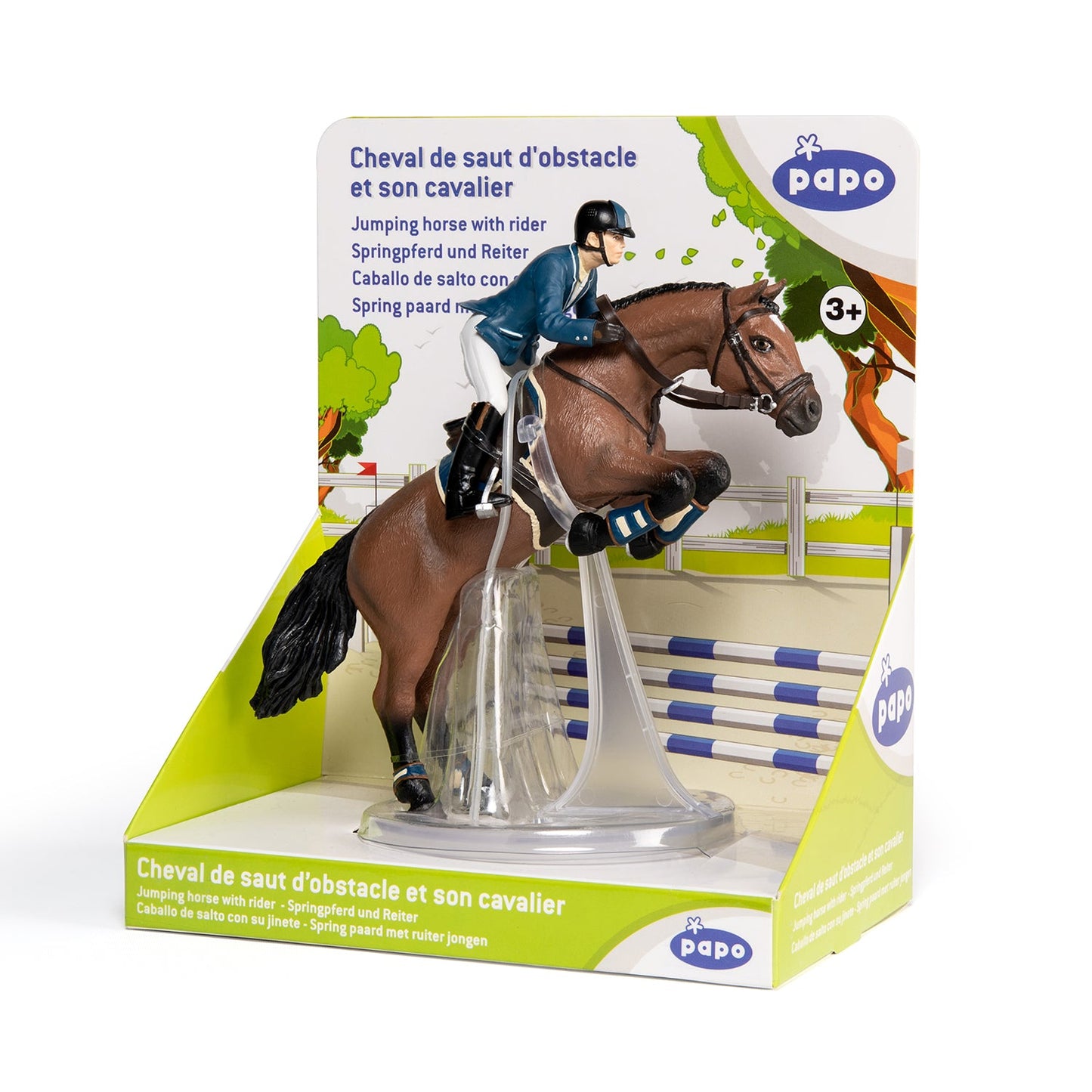 Show Jumping Horse and Rider Figurine