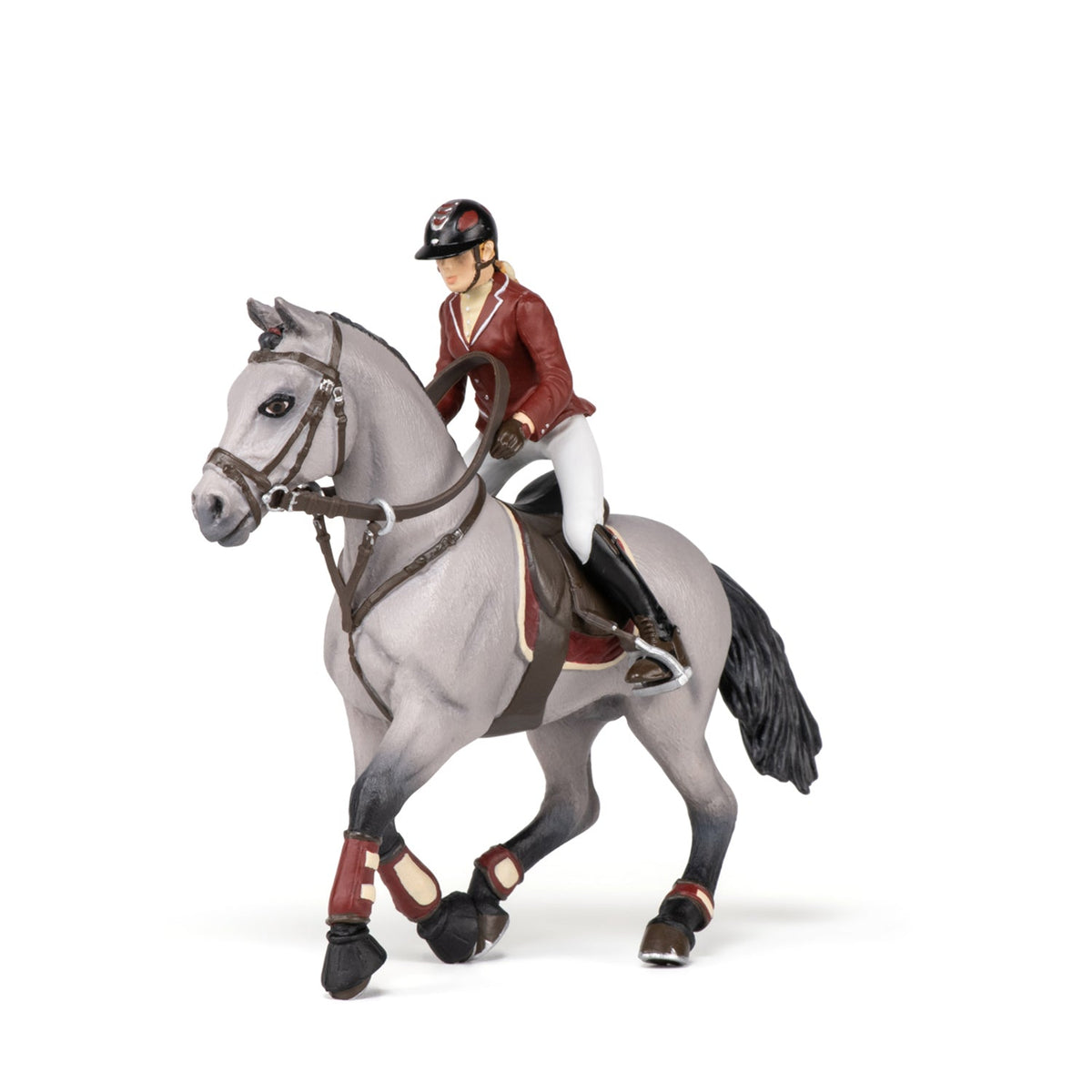 Competition Horse and Rider Figurine