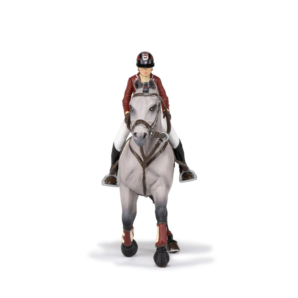 Figurine Cheval de concours et sa cavalière