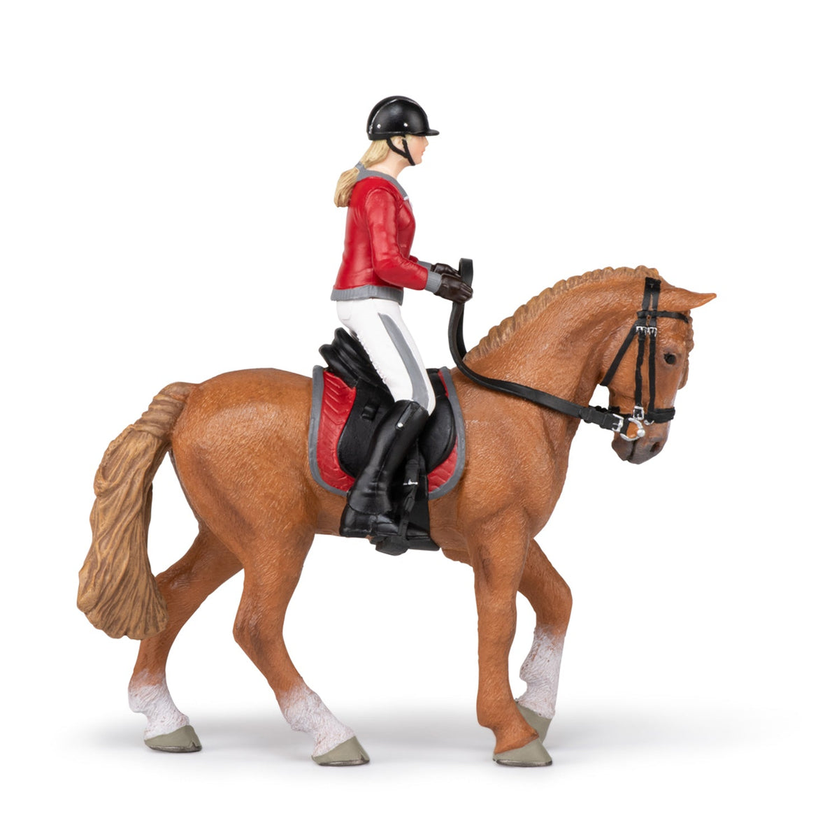 Walking Horse and Rider Figurine
