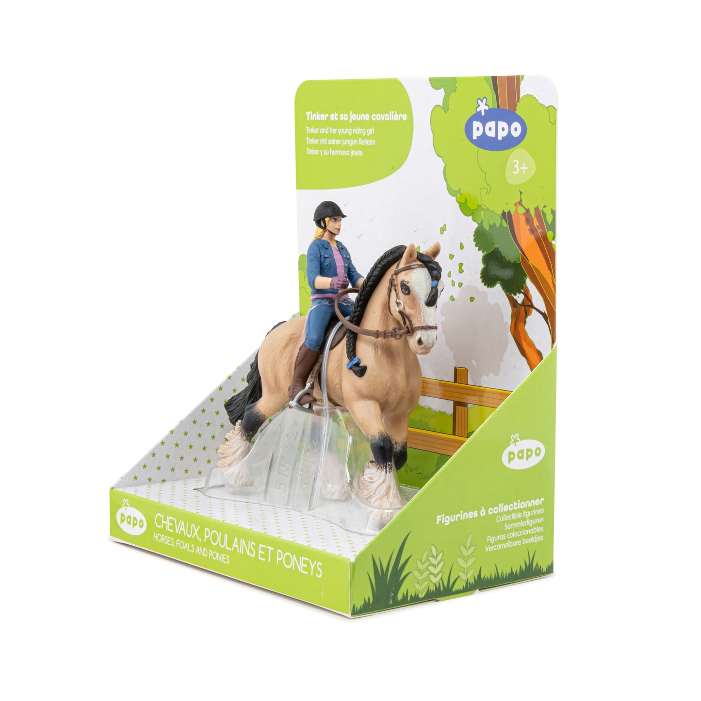 Tinker figurine and her young rider