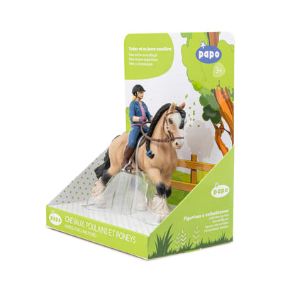 Tinker figurine and her young rider