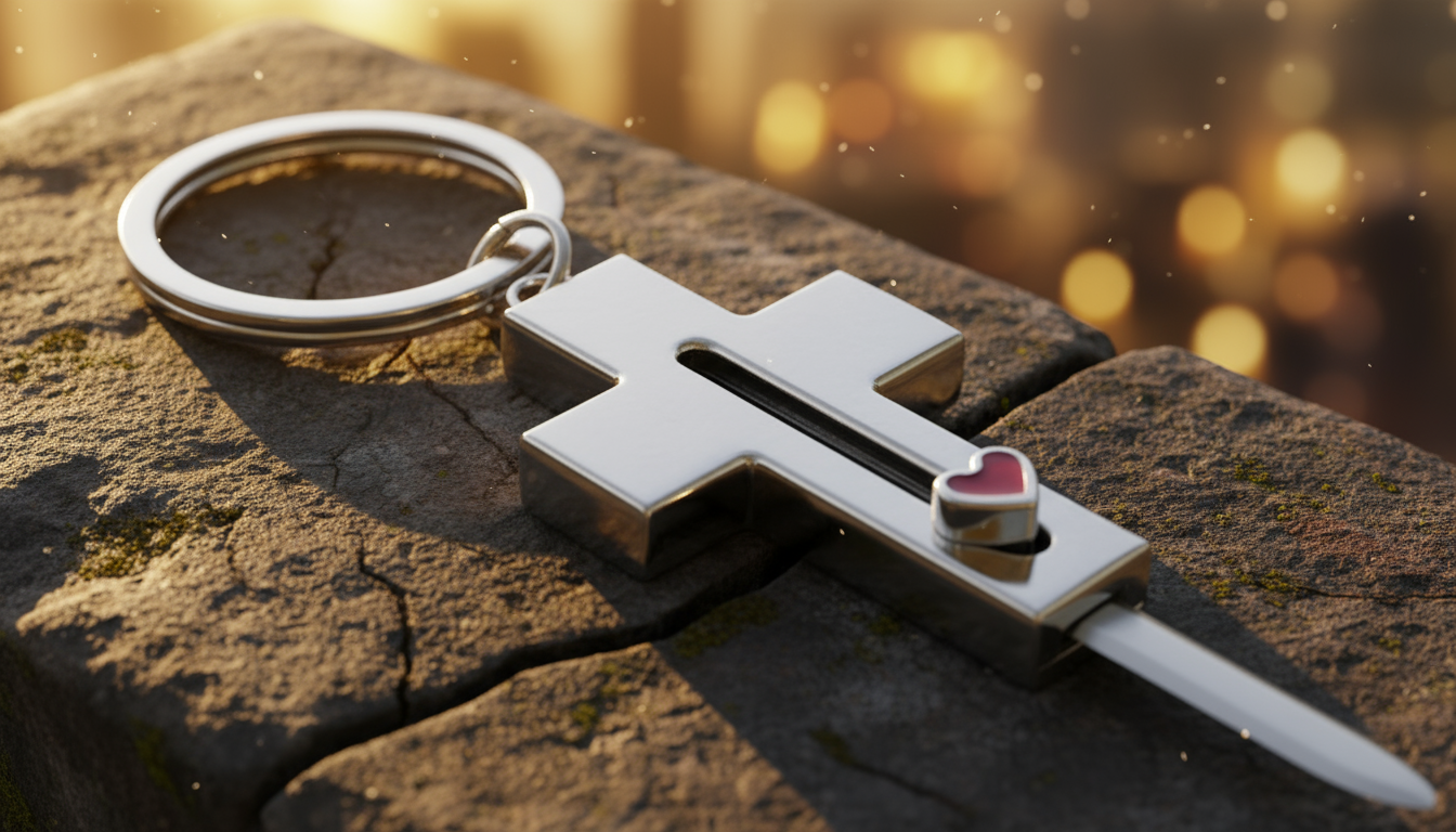 Llavero Cruz Cuchillo