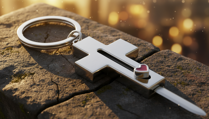 Llavero Cruz Cuchillo