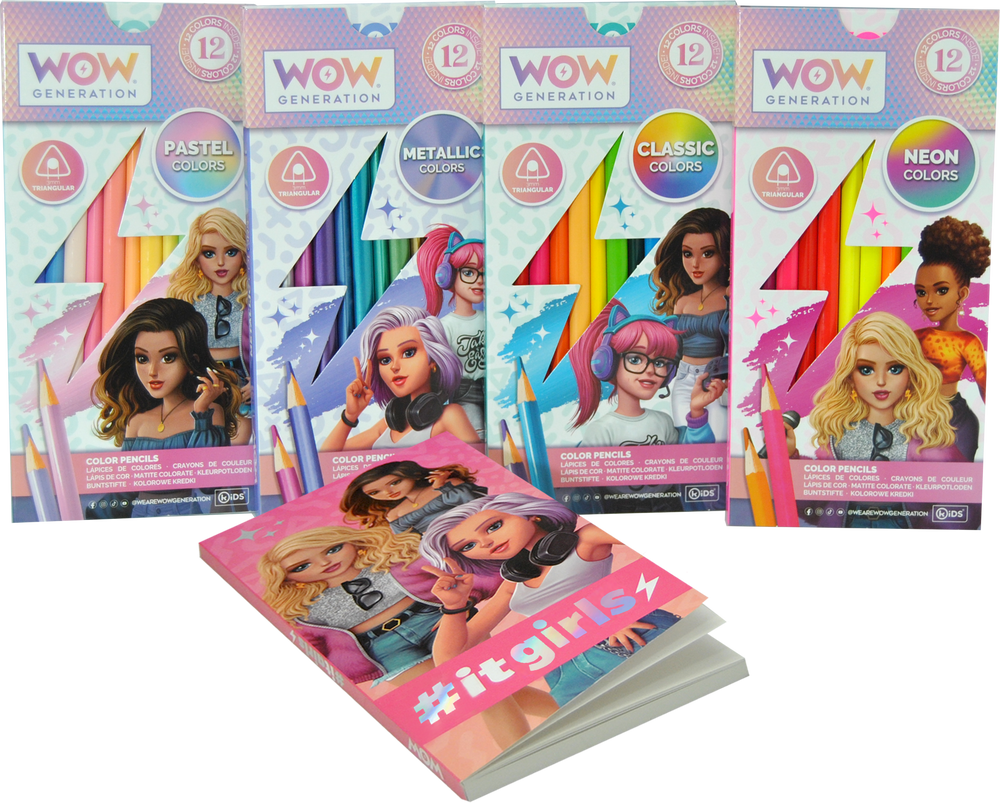 Coffret de Coloriage WOW Generation – 48 Crayons + Carnet
