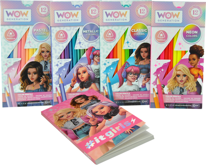 Set de 48 crayons de couleurs et carnet