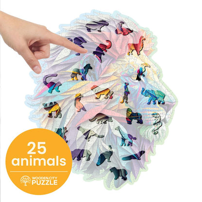 Rompecabezas de león moderno