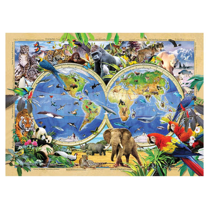 Puzzle - Carte du règne animal