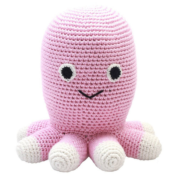Peluche em crochê - Polvo rosa claro