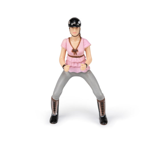 Figurine Cavalière fashion rose