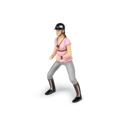 Pink fashion horse rider figurine