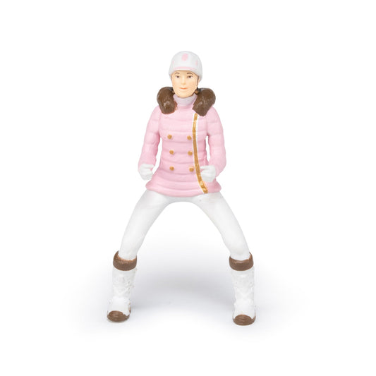 Figurine Cavalière fashion hiver