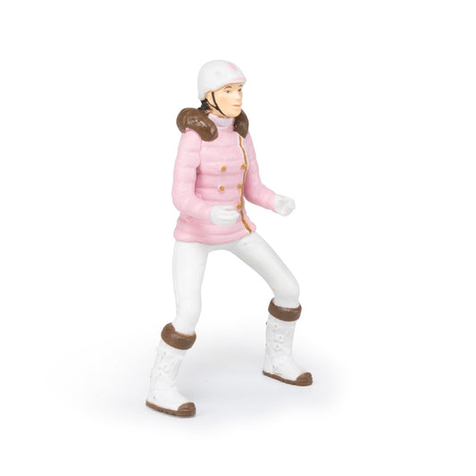 Figurine Cavalière fashion hiver