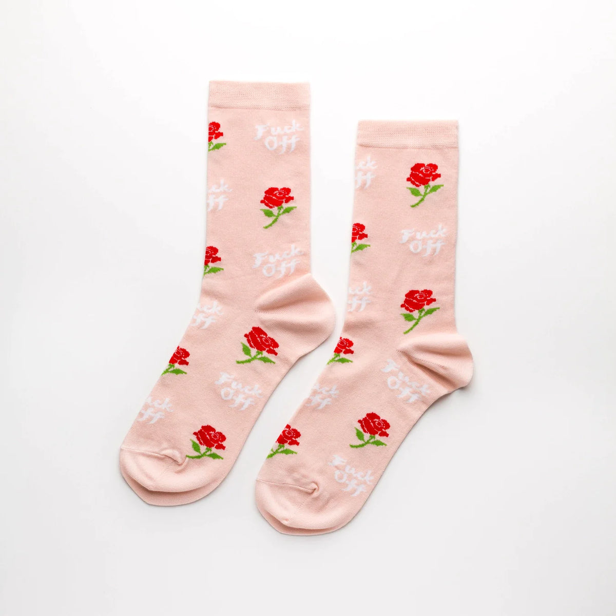 Chaussettes Roses "Fuck Off" – vue principale
