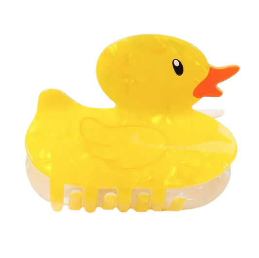 pince a cheveux canard jaune