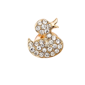 Pin de pato con diamantes de imitación