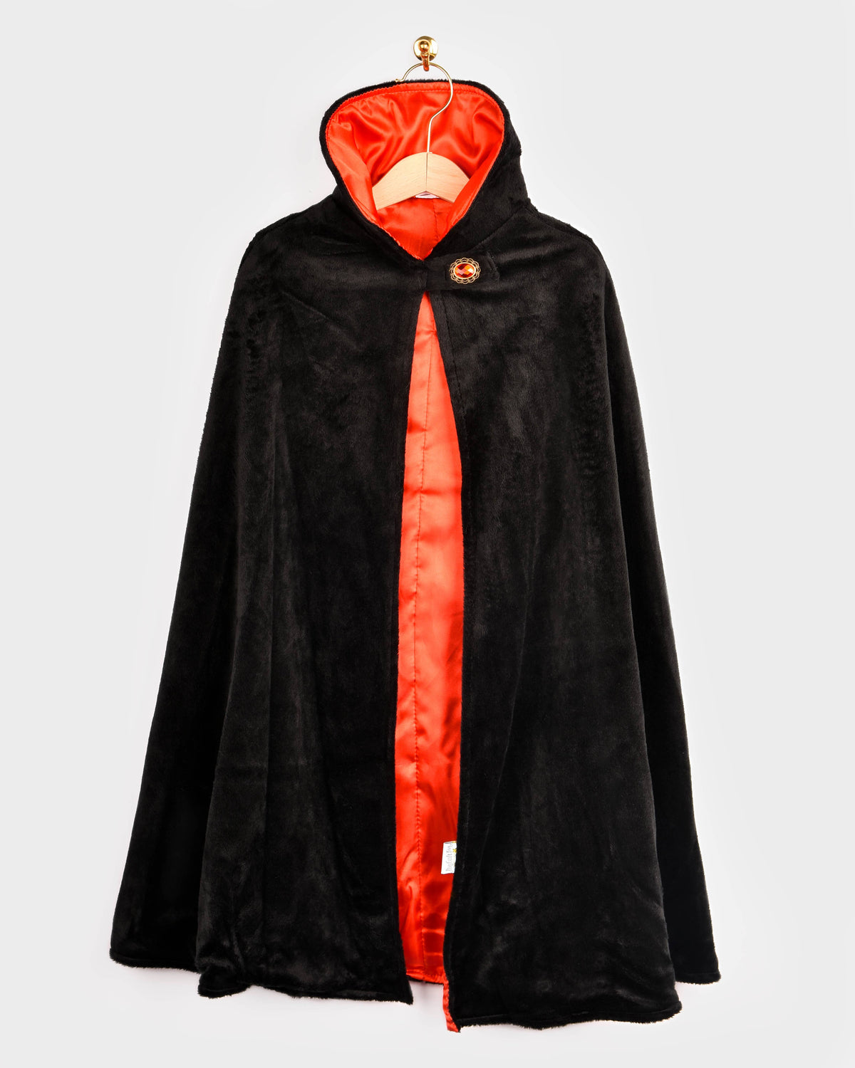 Cape de vampire Deluxe en satin rouge et pierre 110-116 cl
