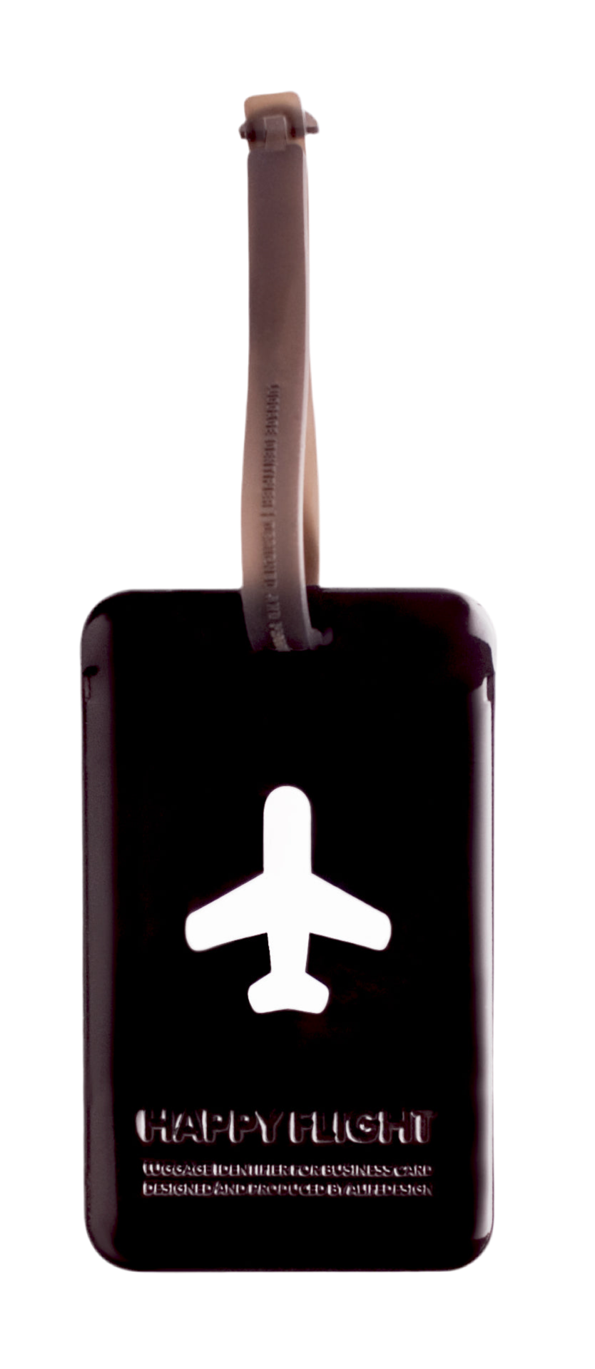 Etiqueta de equipaje rectangular