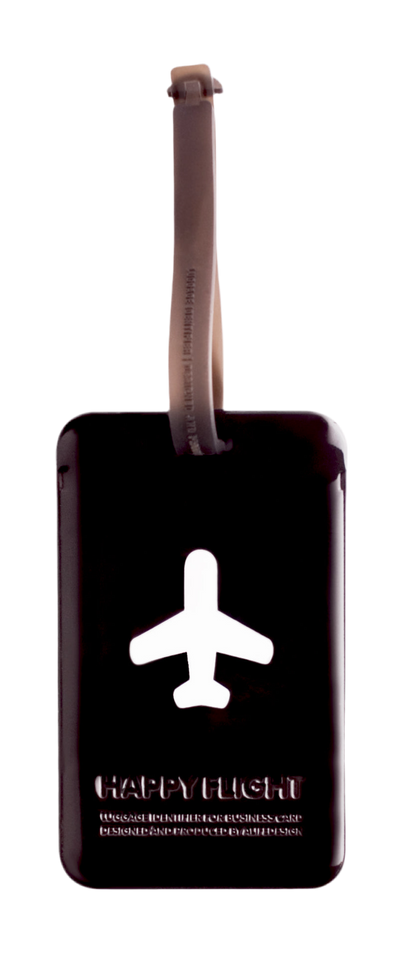 Etiqueta de equipaje rectangular