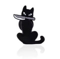 黒猫のピンバッジ（ナイフ付き）