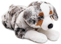 Grande Peluche Berger Australien Allongé avec Harnais Uni Toys – 63 cm