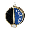 Weihnachtsanhänger Kaviar-Motiv aus Glas, 8,5 cm