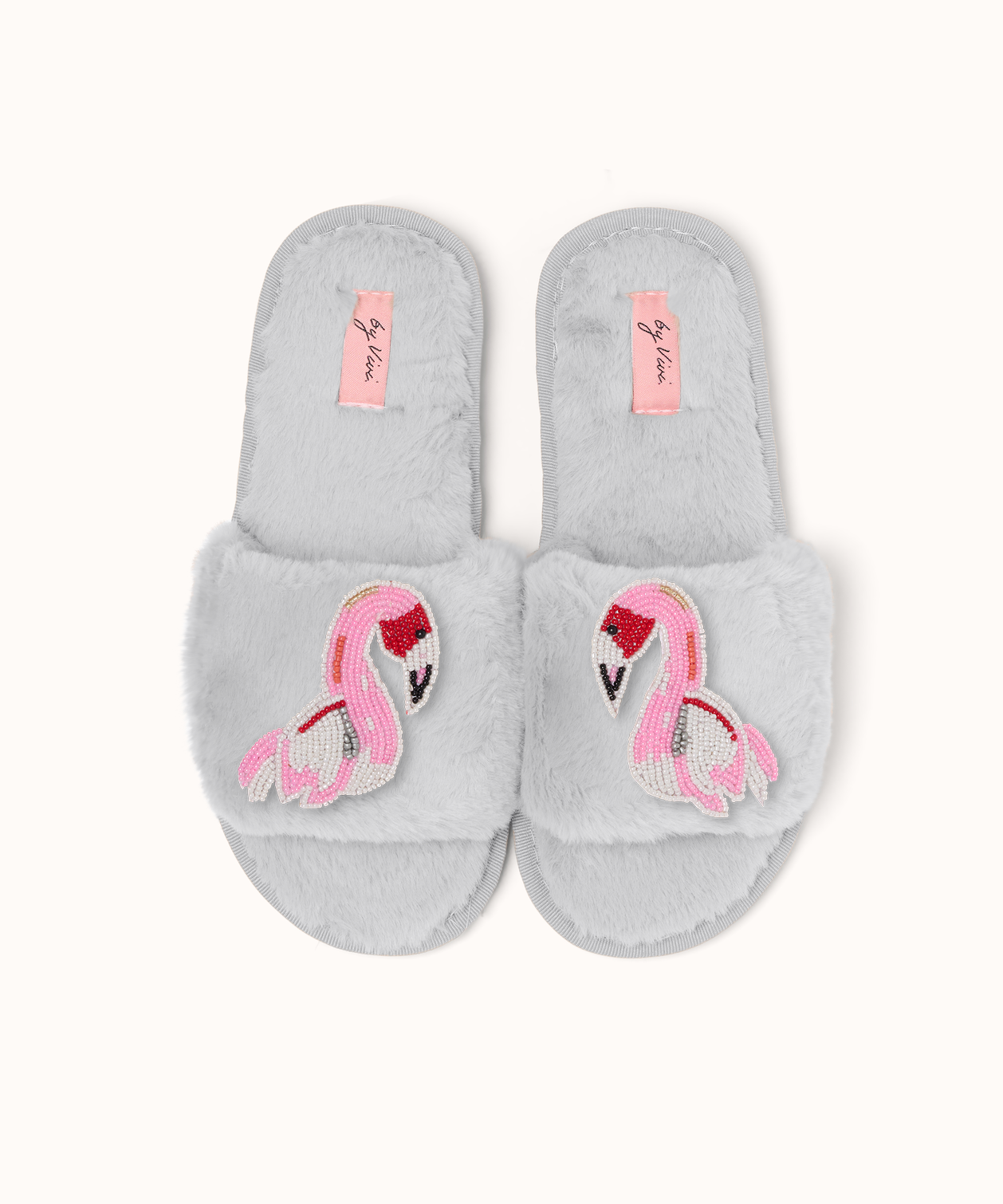 Paire de broches pour Chaussons - Flamant rose