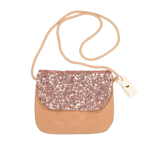 Handbag - Velvet &amp; Pink Sequins