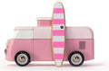 Candycar World - Furgone in legno rosa da spiaggia