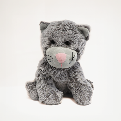 Gato de peluche Warmies com bolsa de água quente