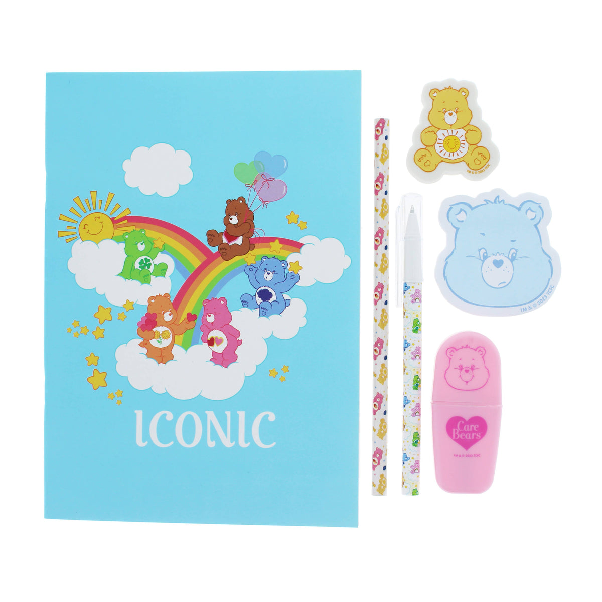 Conjunto de artigos de papelaria dos Ursinhos Carinhosos