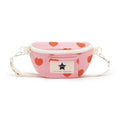 Riñonera infantil con corazones rosas y rojos