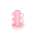 Candelabro vintage rosa de doble asa