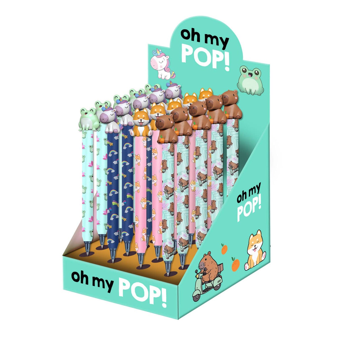 Oh My Pop Mix Display Box - 24 Units Erasable Gel Pen