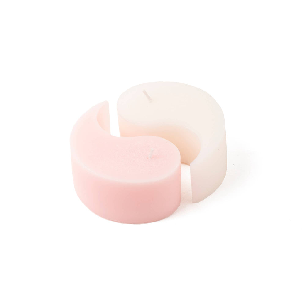 Vela rosa Yin y Yang