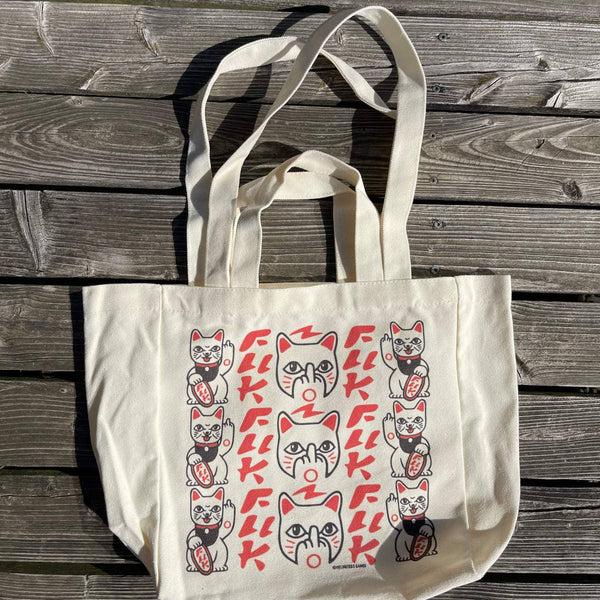 Bolsa de tela "Que te jodan - Maneki Neko"