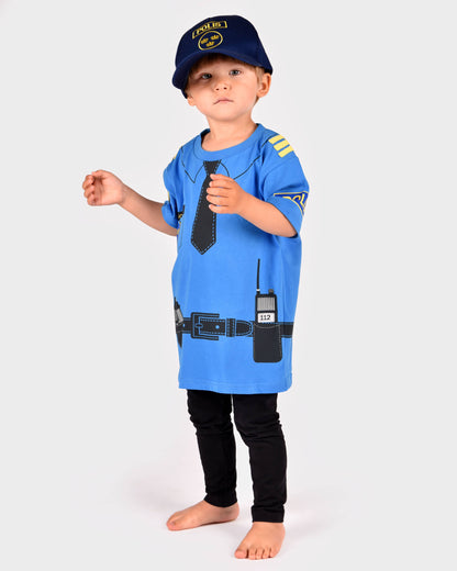 Organic cotton Police t-shirt 98-104 cm 2-4 years