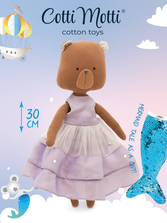 ENSEMBLE CADEAU : Peluche, l'ours Oscar + Queue de Sirène