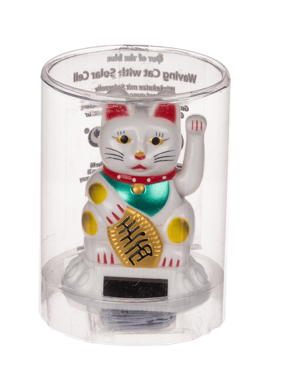 Mini Chat Chanceux Blanc Solaire – vue 4