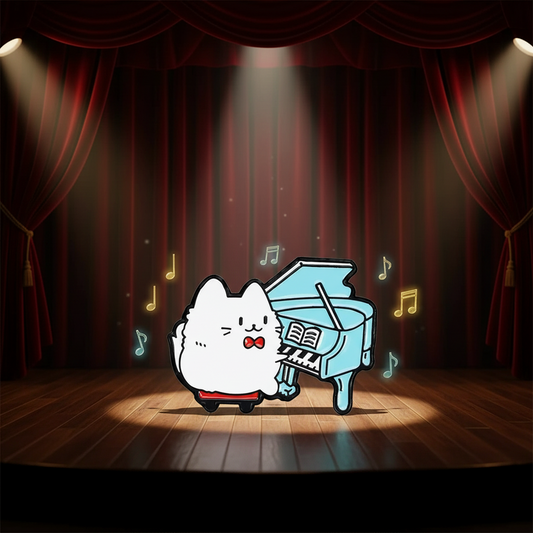Pianist Cat Pin