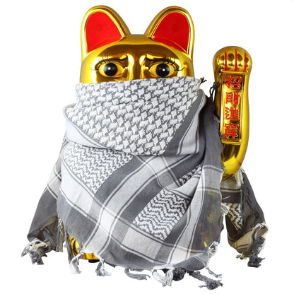 Grand Chat chanceux doré 40cm