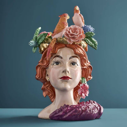 Vase with a woman's head by M. Parrots